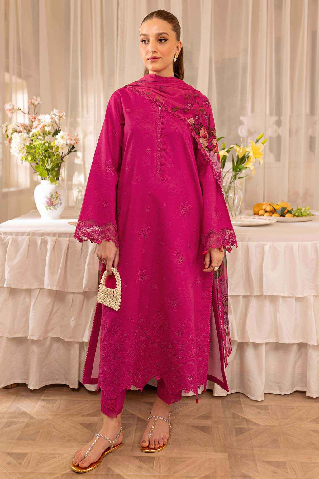 Best Selling - Aster 3Pc- Embroidered Dress