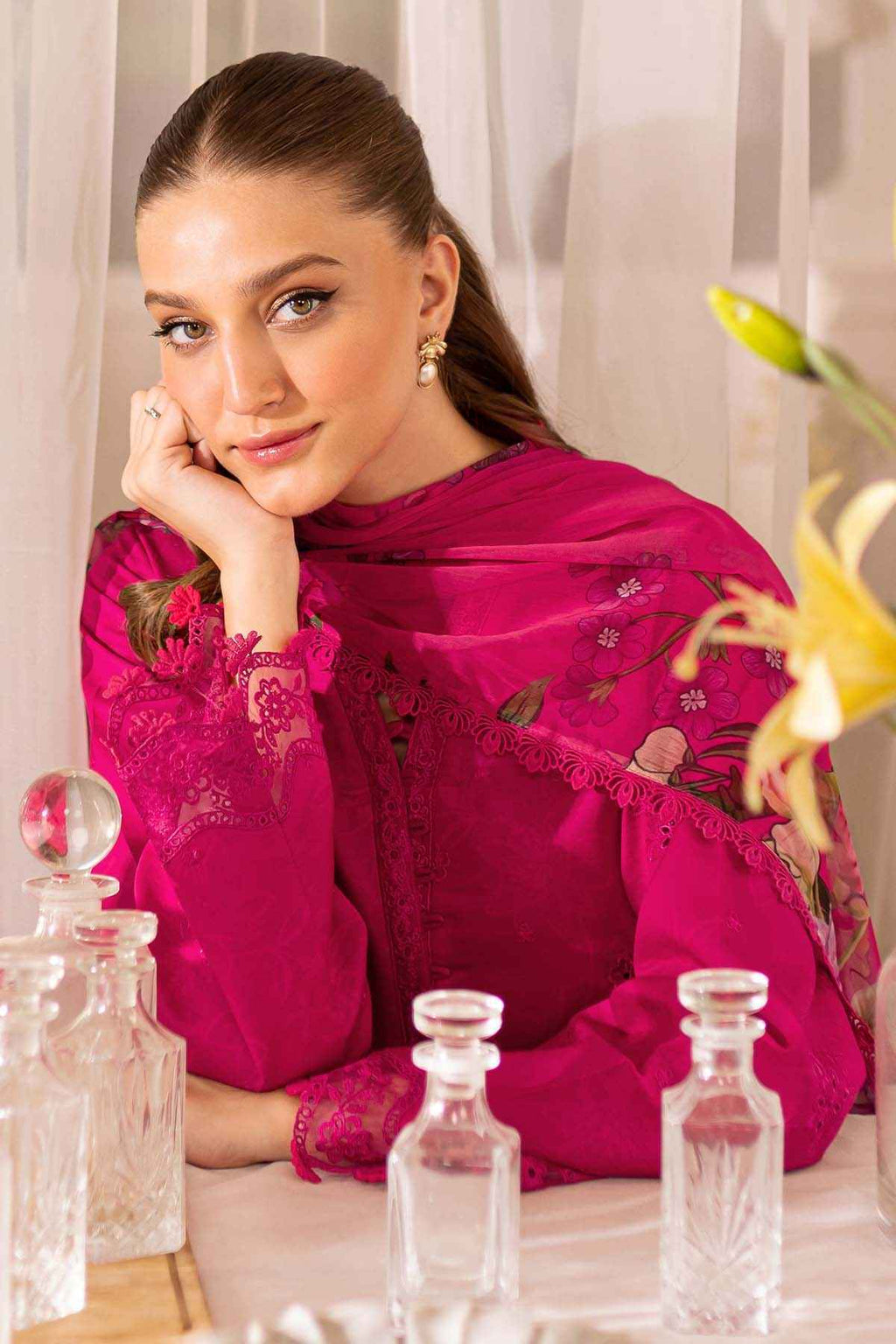 Best Selling - Aster 3Pc- Embroidered Dress