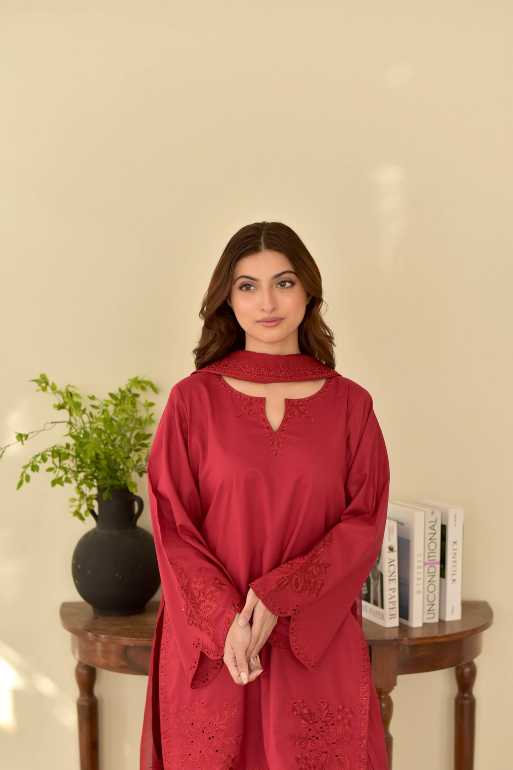 Vera 3 PC Embroidered Dress