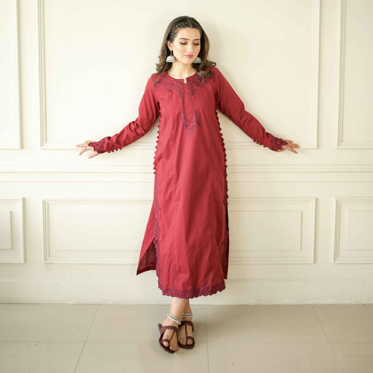 Best Selling - ROSE - 2 PC EMBROIDERED SUIT