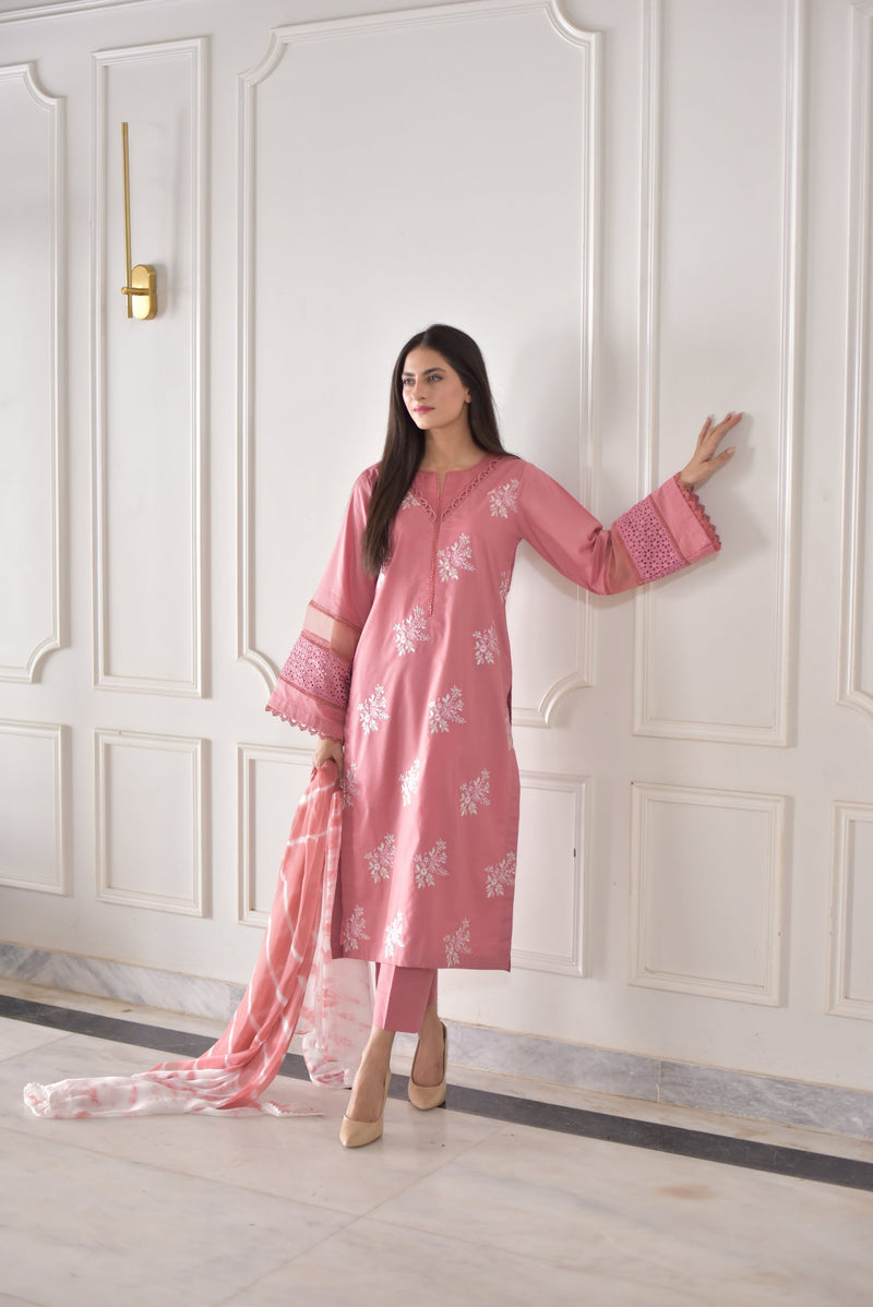 Best Selling - Mehr - 3 PC Embroidered Suit